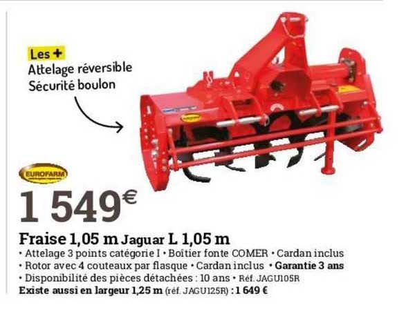 fraise 1.05 m jaquar l 1.05 m eurofarm