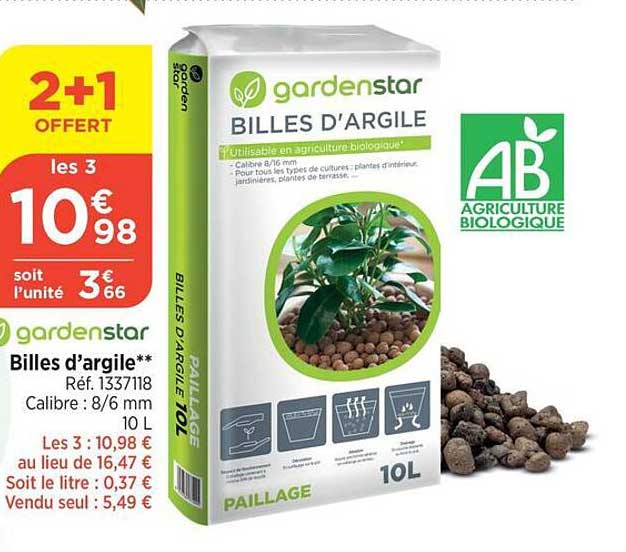 gardenstar billes d'argile