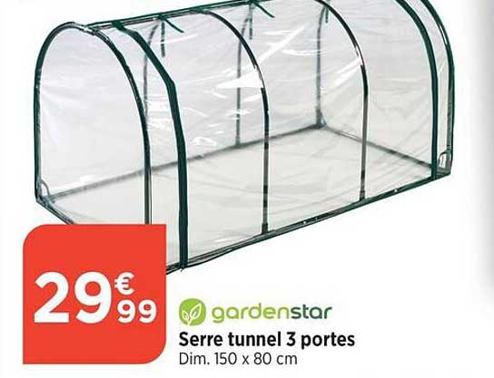 Gardenstar Serre Tunnel 3 Portes