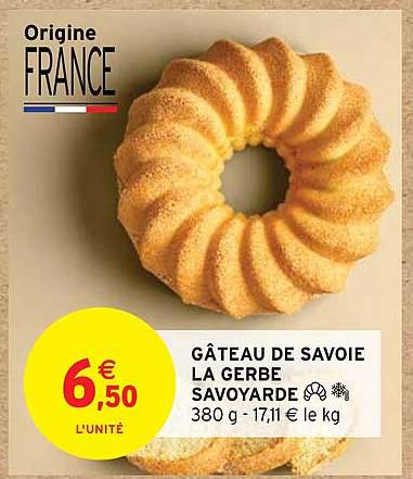 gâteau de savoie la gerbe savoyarde