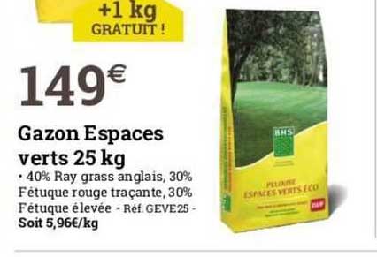 gazon espaces verts 25 kg