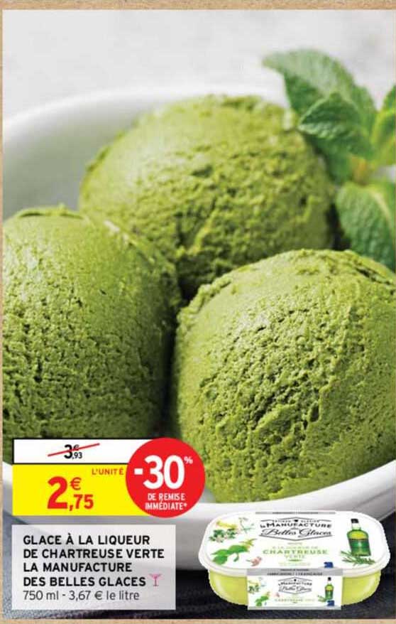 glace à la liqueur de chartreuse verte la manufacture des belles glaces
