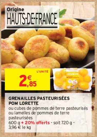 grenailles pasteurisées pom lorette