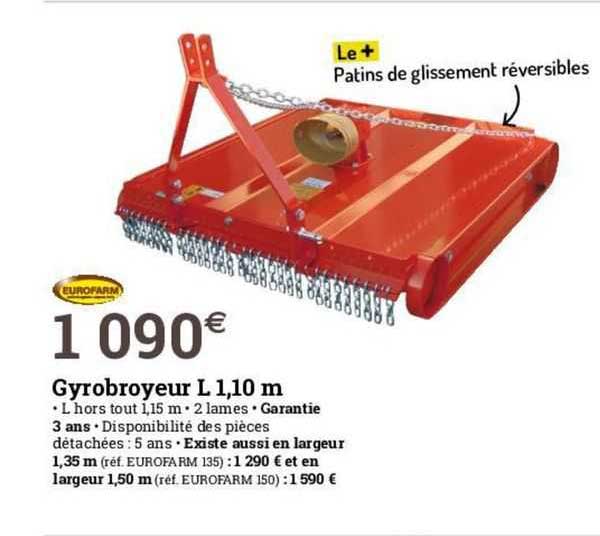 gyrobroyeur l 1.10 m eurofarm