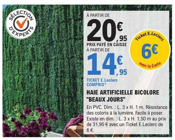 haie artificielle bicolore "beaux jours"
