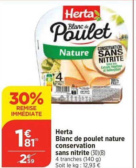herta blanc de poulet nature conservation sans nitrine