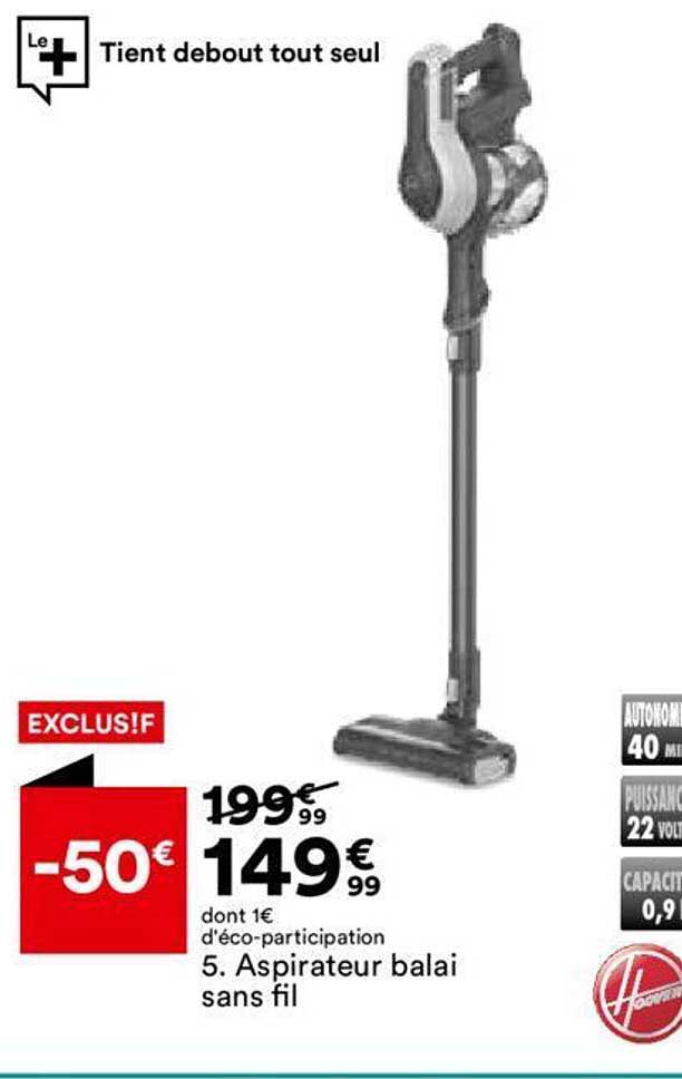 Hoover Aspirateur Balai Sans Fil