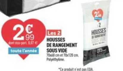 housses de rangement sous vide