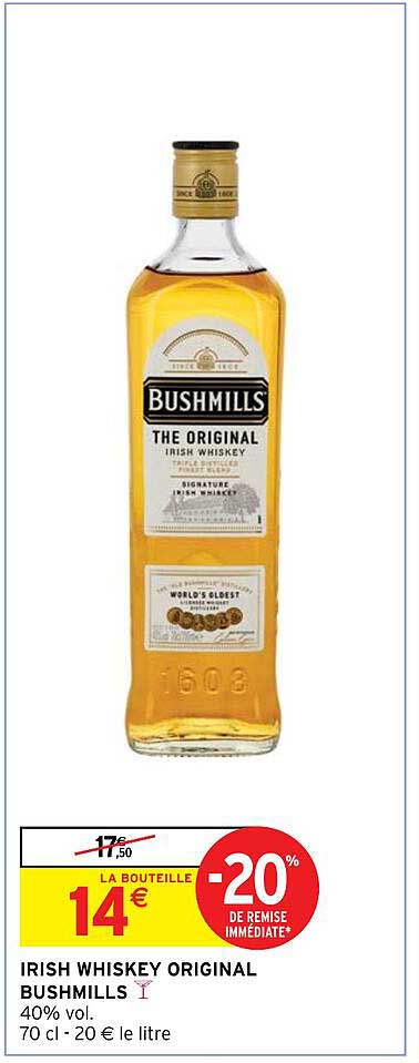Irish Whiskey Original Bushmills