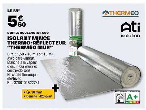 isolant mince thermo-réflecteur "therméo mur"