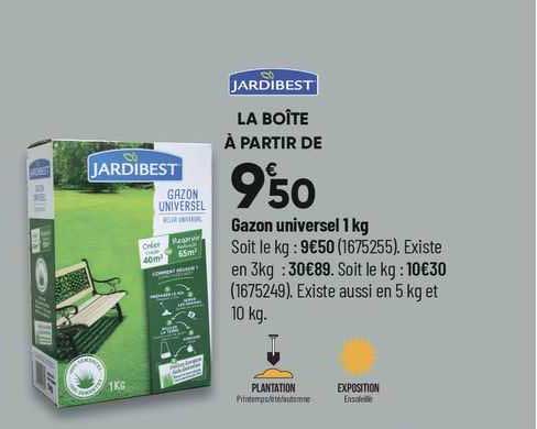 jardibest gazon universel 1kg
