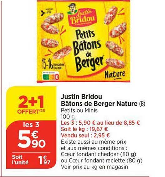 justin bridou bâtons de berger nature