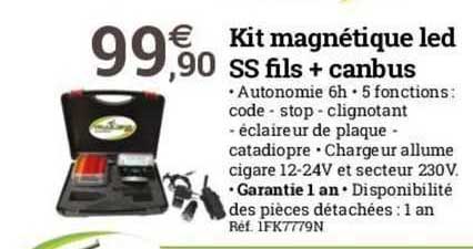 kit magnétique led ss fils + canbus