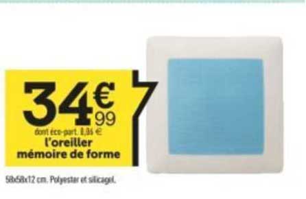 l'oreiller mémoire de forme