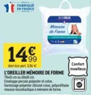 l'oreiller mémoire de forme