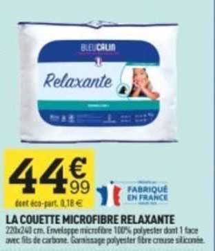 la couette microfibre relaxante