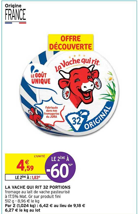 la vache qui rit 32  portions
