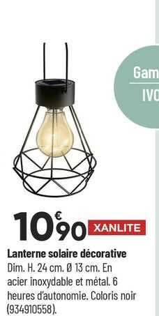 lanterne solaire décorative xanlite