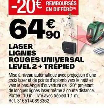 laser lignes rouges universal level 2 + trépied