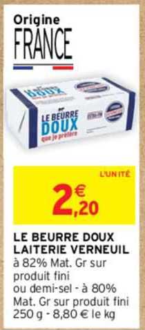 le beurre doux laiterie verneuil