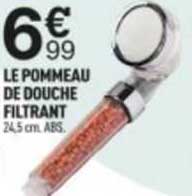 le pommeau de douche filtrant