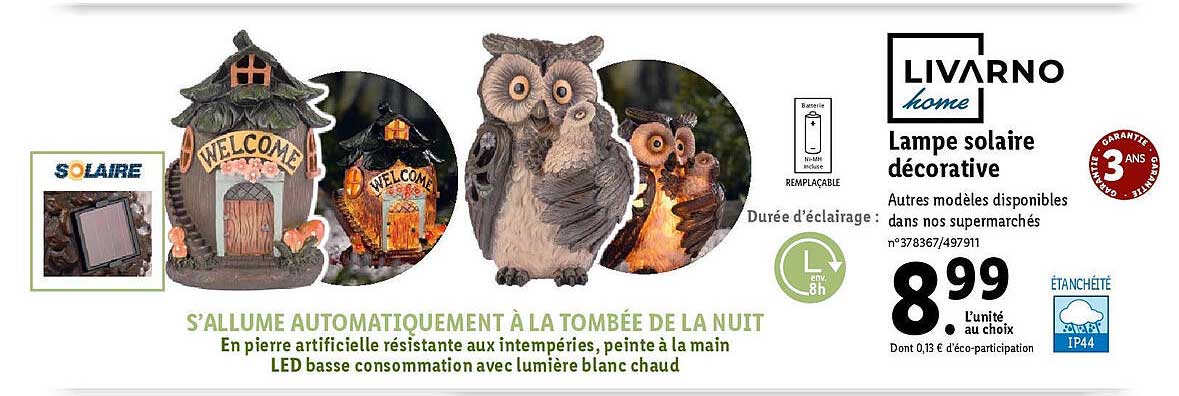 livarno home lampe solaire décorative