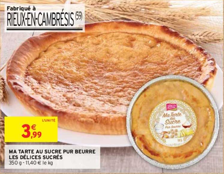 Ma Tarte Au Sucre Pur Beurre Les Délices Sucrés