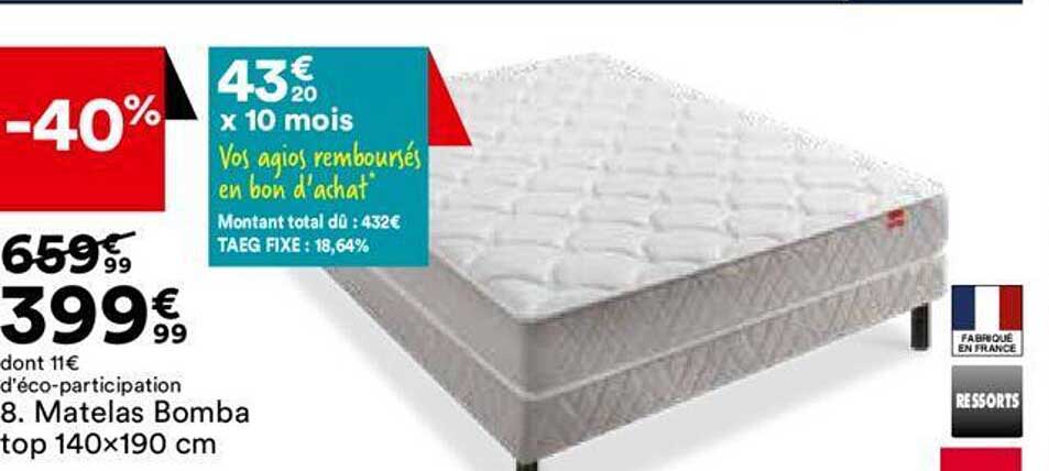 Matelas Bomba Top 140x190 Cm