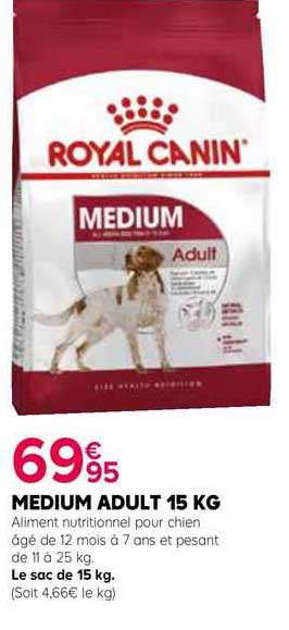 medium adult 15 kg royal canin