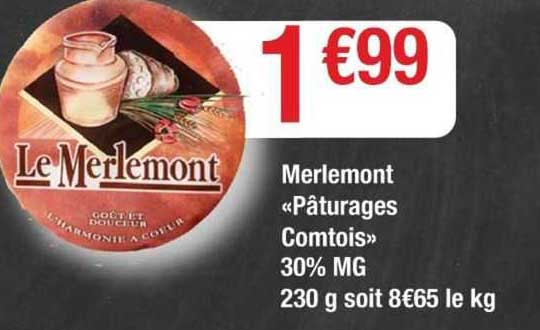 Merlemont «pâturages Comtois» 30% Mg