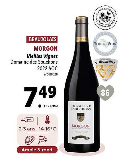 morgon vieilles vignes domaine des souchons 2022 aoc