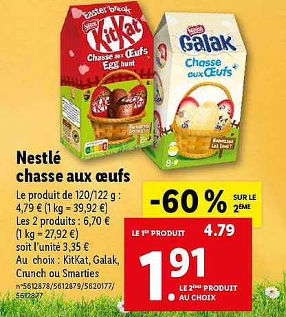 nestlé chasse aux œufs
