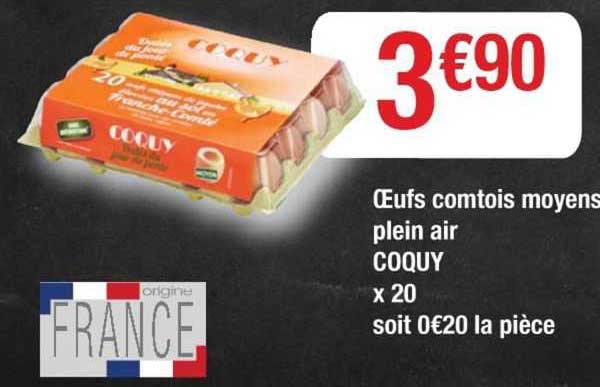 oeufs comtois moyens plein air coquy