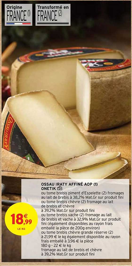 oissau iraty affiné aop onetik