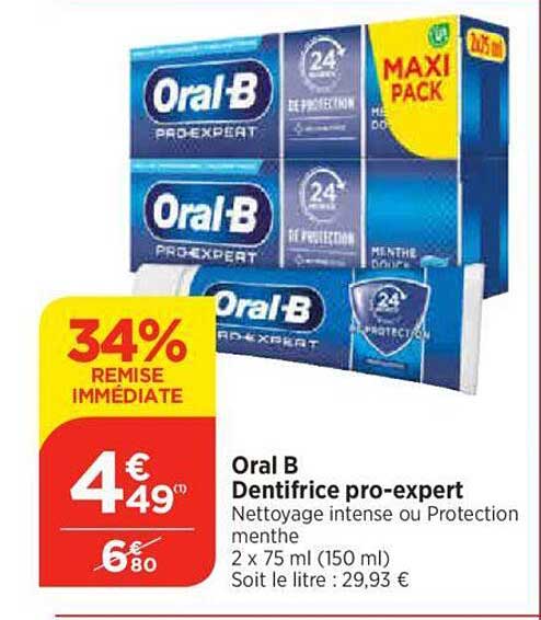 oral b dentifrice pro-expert