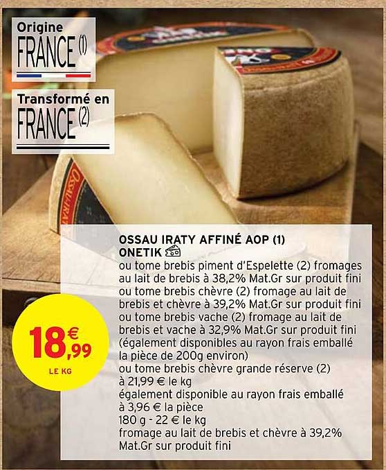 ossau iraty affiné aop onetik