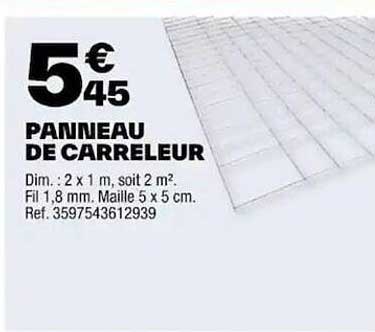 panneau de carreleur