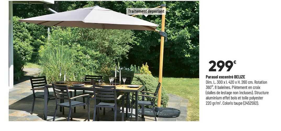 parasol excentré belize