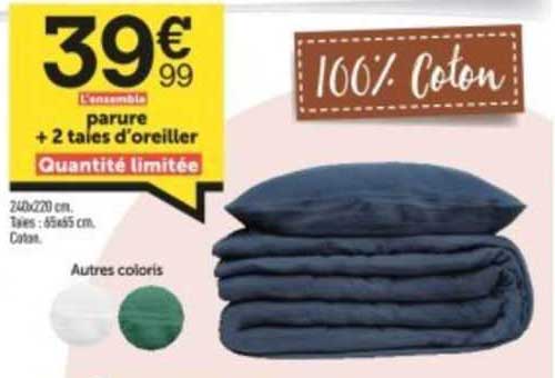 parure + 2 tales d'oreiller