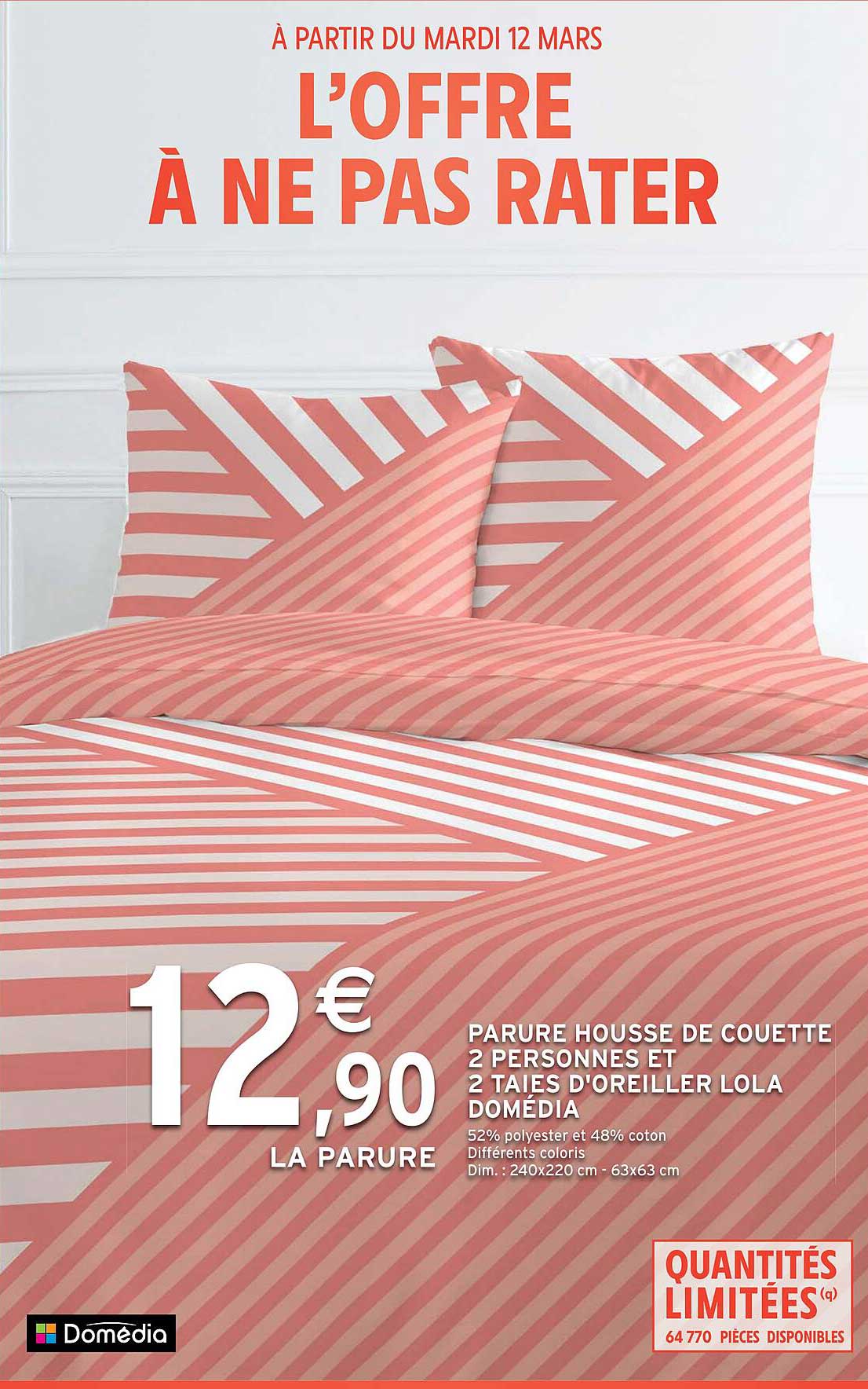 parure house de couette 2 personnes et 2 taies d'oreiller lola domédia