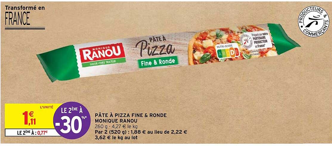 pâte à pizaz fine & ronde monique ranou