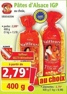 Pâtes D'alsace Igp