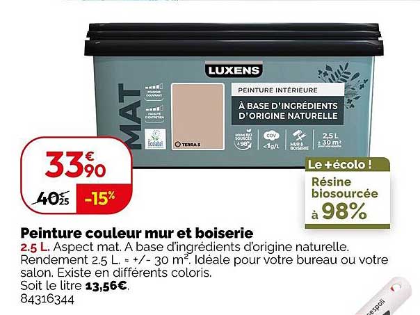 peinture couleur mur et boiserie luxens