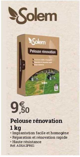 pelouse rénovation 1 kg solem