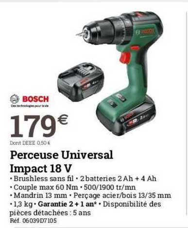 perceuse universal impact 18 v bosch