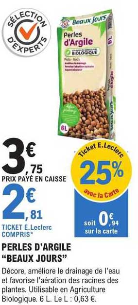 perles d'argile "beaux jours"