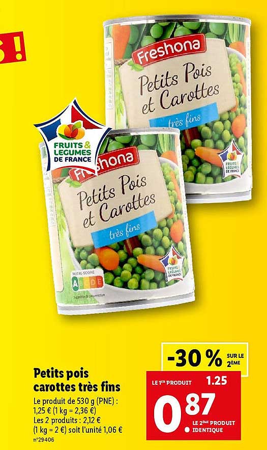 petits pois carottes très fins