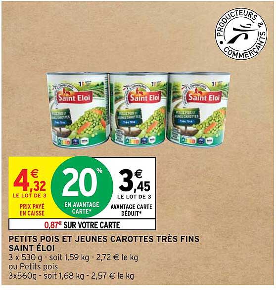 petits pois et jeunes carottes très fins saint éloi