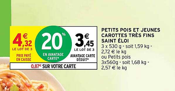 petits pois et jeunes carottes très fins saint éloi