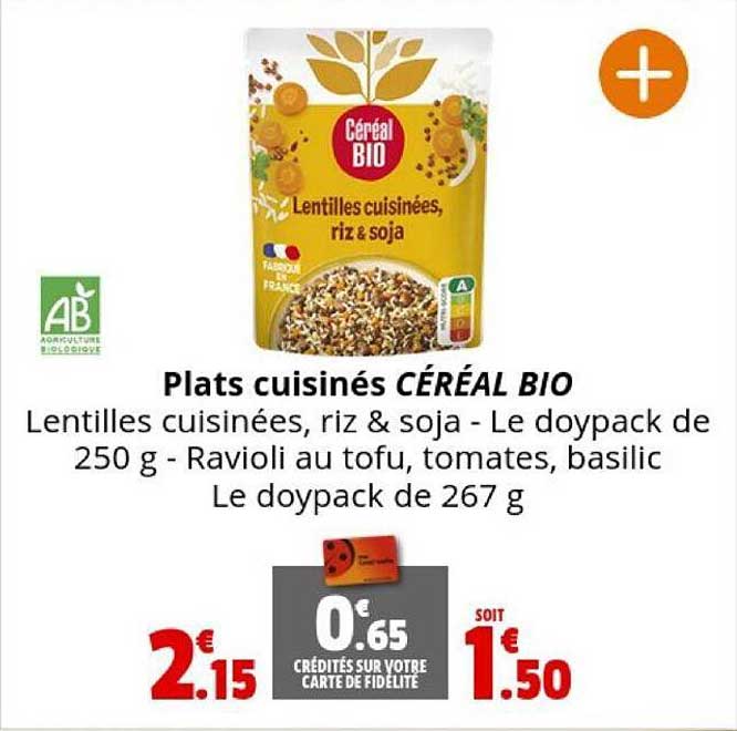 Plats Cuisinés Céréal Bio